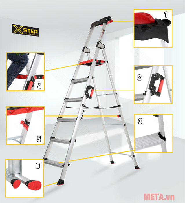 Thang nhôm ghế Xstep XL-06