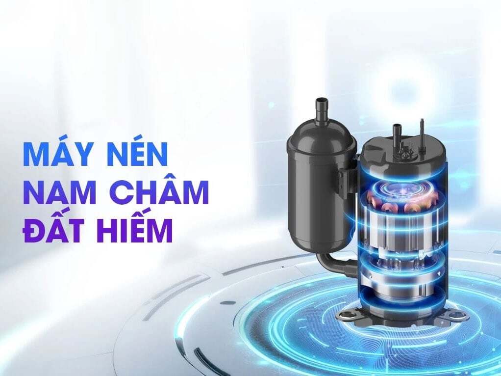 Điều hòa dùng máy nén nam châm đất hiếm Điều hòa