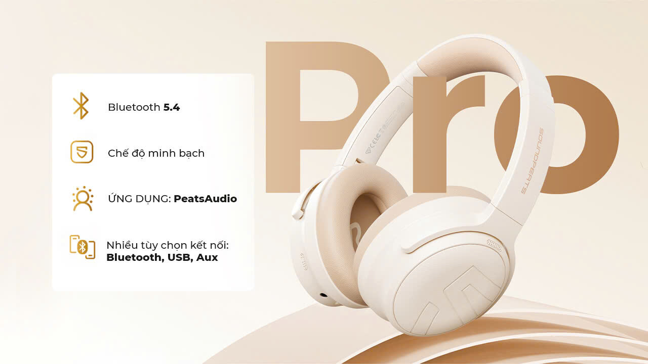 Tai nghe không dây chụp tai Soundpeats Space Pro 1