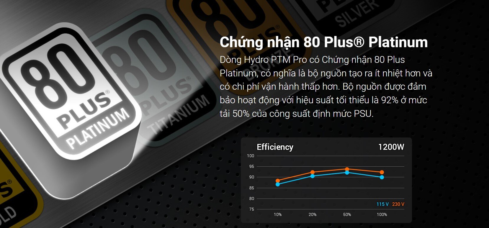 Nguồn FSP Power Supply Model HPT2-1000M / PPA10A2802 1000W ( 80 Plus Platinum/ Màu Đen) 