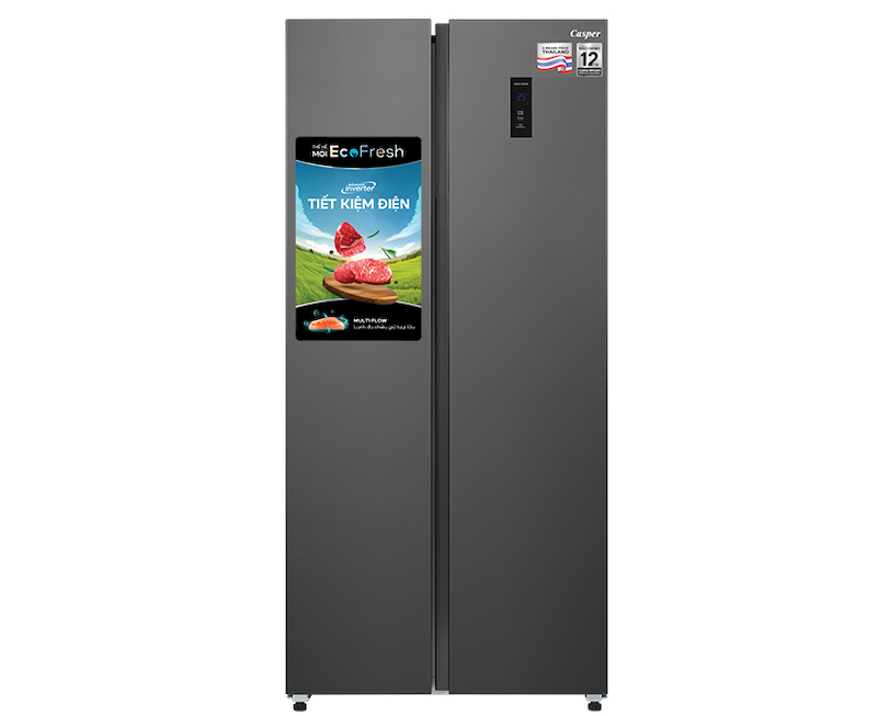 Thiết kế Tủ lạnh Casper Inverter 458 lít Side By Side RS-460PG (Ảnh: dienmayxanh).