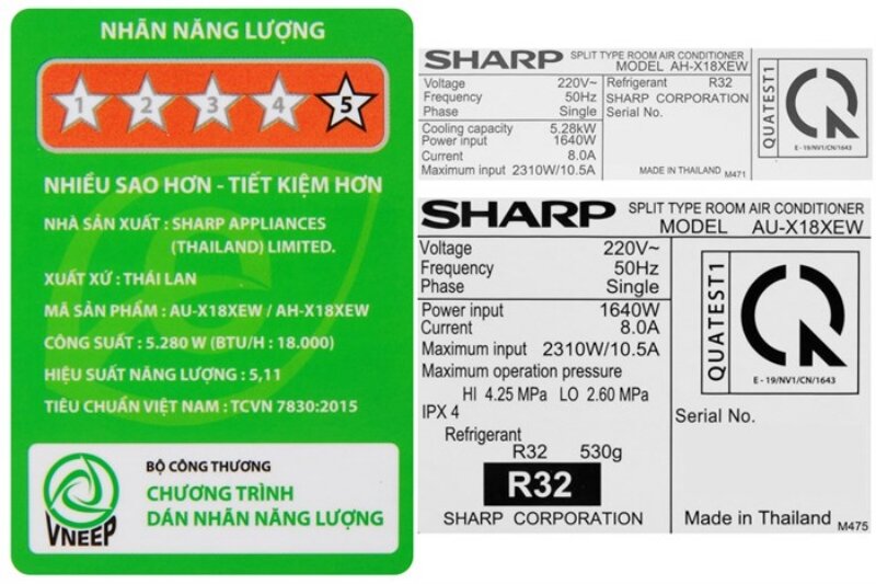 Máy Lạnh Sharp Inverter AH-X18XEW 18000 BTU 1 chiều