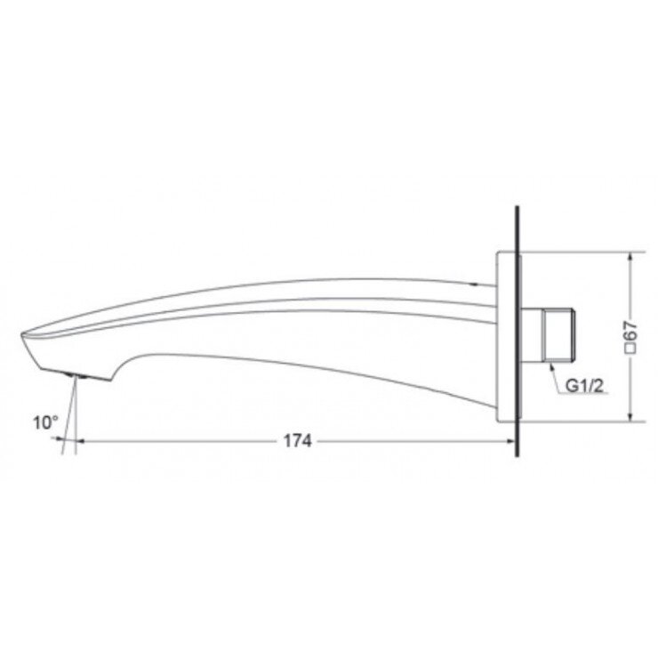Bản vẽ kỹ thuật của sen tắm TOTO GM TBG09001B