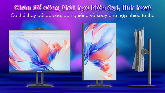 Máy có chân đế công thái học 