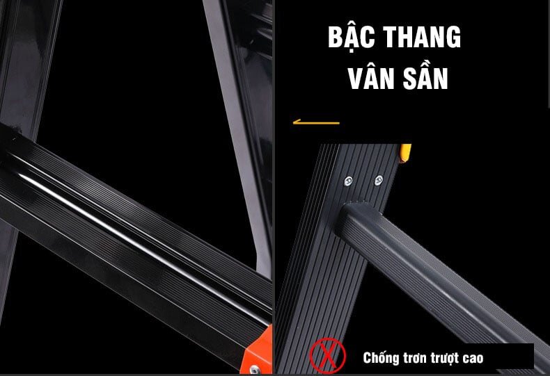 Bạc thang chống trượt Thang nhôm