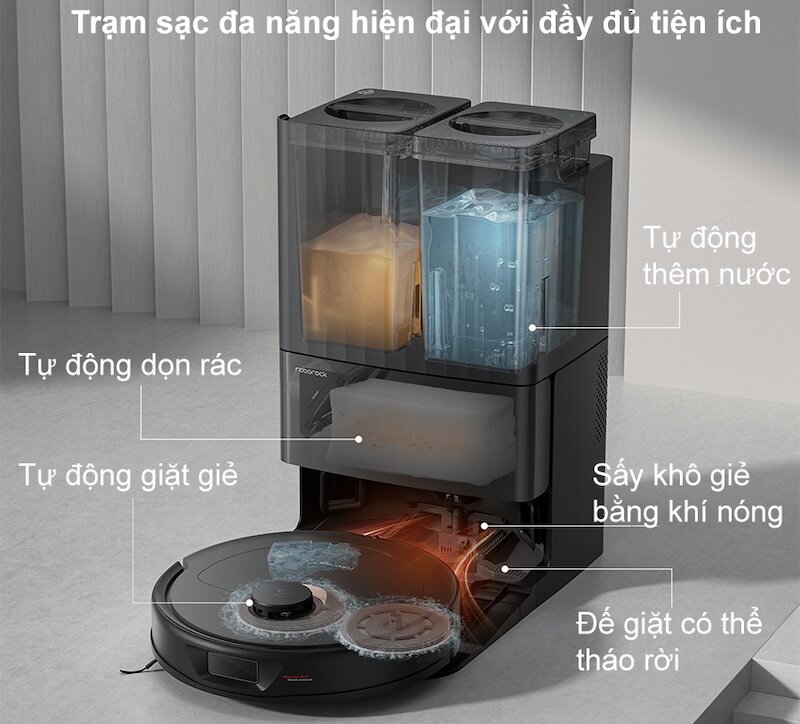 Robot hút bụi lau nhà thông minh Roborock Q Revo S được tích hợp nhiều tiện ích thông minh