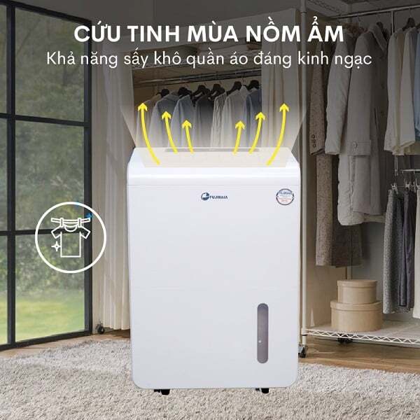 Máy hút ẩm công nghiệp có chức năng sấy khô quần áo Máy hút ẩm công nghiệp