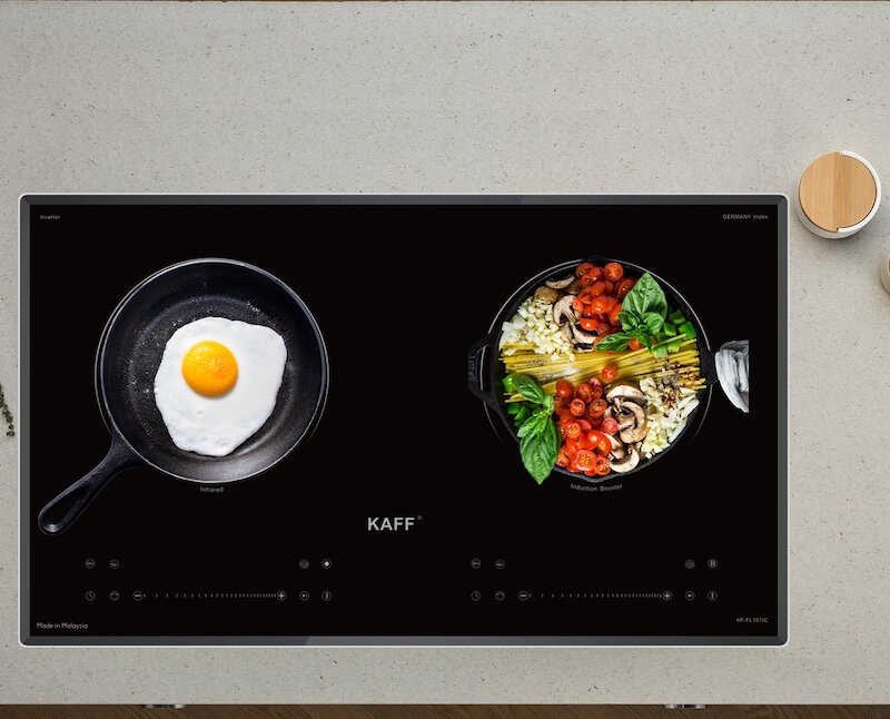 Bếp điện từ Kaff KF-FL101IC được trang bị 2 vùng nấu tiện dụng