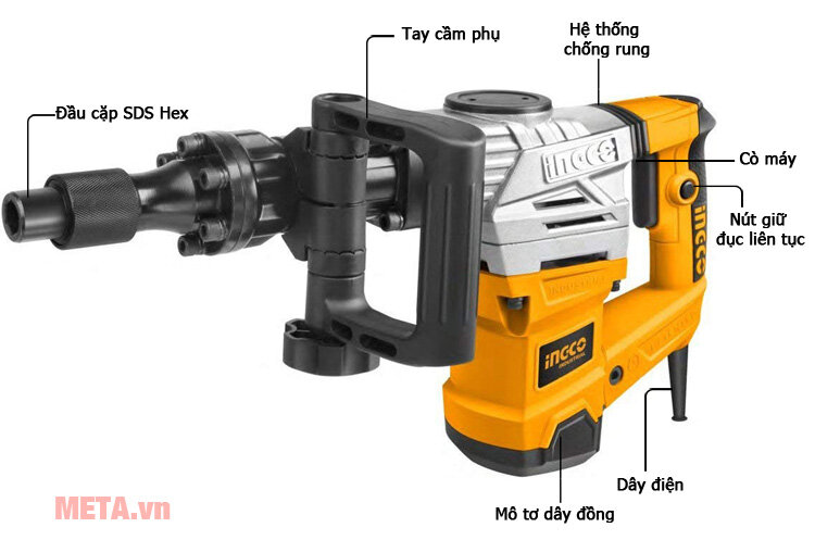 Máy đục bê tông INGCO PDB13008
