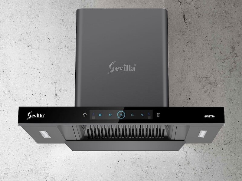 Máy hút mùi chữ T Sevilla SV-BT70 sử dụng hệ thống lọc 3 lớp tiên tiến