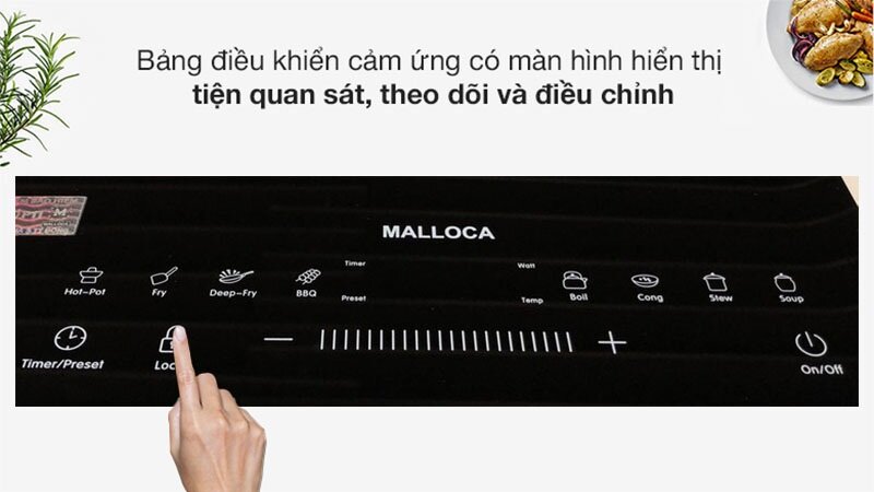 Bếp từ dương 1 vùng nấu Malloca MCT-K30