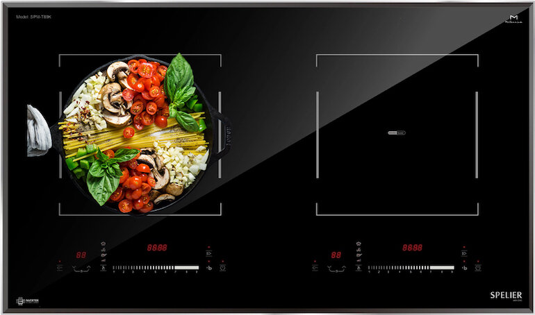 Bếp sở hữu 2 vùng nấu với công suất lên tới 4400W