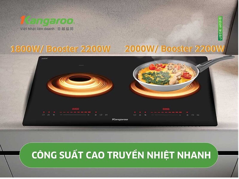 Bếp từ đôi Kangaroo KGIC44D1C