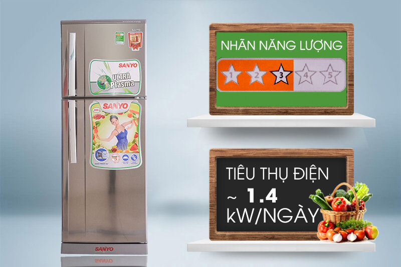 Tủ lạnh Sanyo 186 lít SR-P205PN Tủ lạnh Sanyo 186 lít SR-P205PN