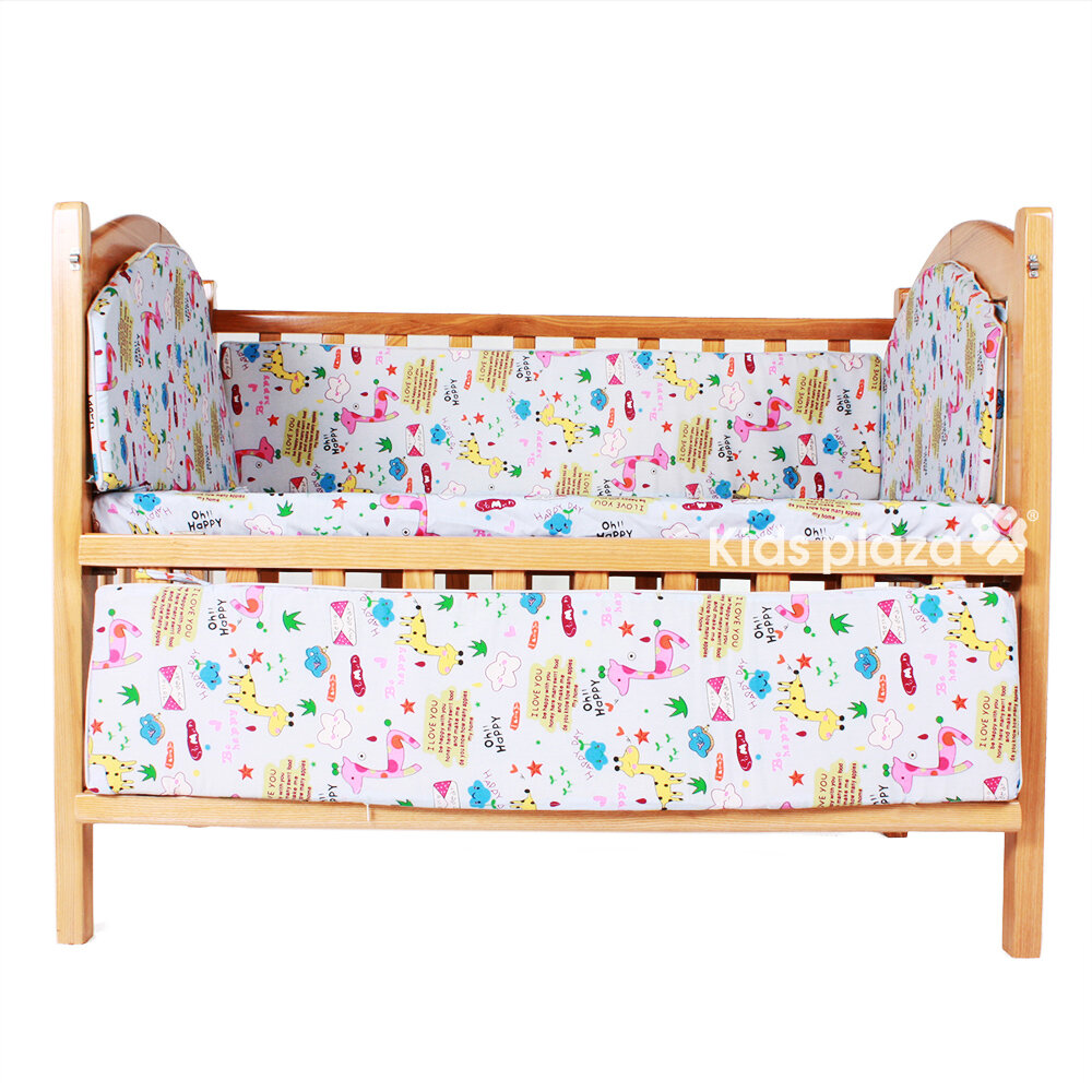  Giường cũi trẻ em 2 trong 1 gỗ sồi Mỹ