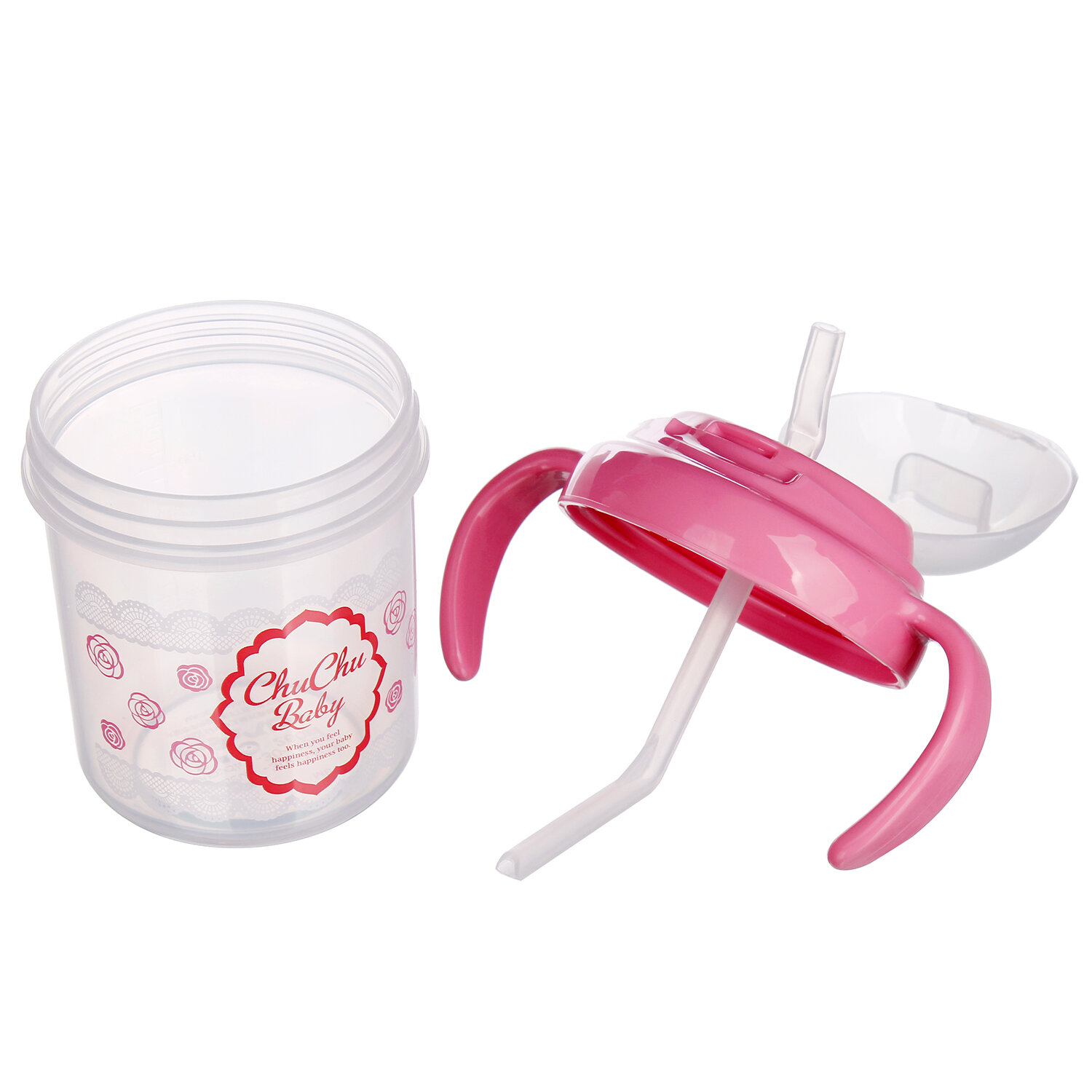  Cốc tập uống nước có ống hút Chuchu 200ml