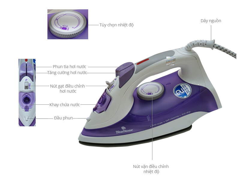 Bàn ủi hơi nước Bluestone SIB-3821 Bàn ủi hơi nước Bluestone SIB-3821