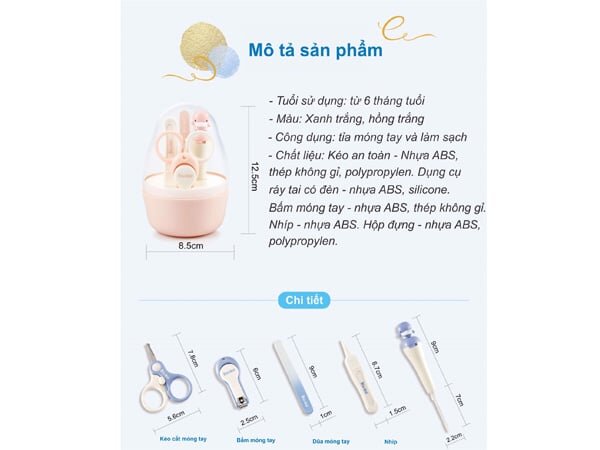 Kích thước các dụng cụ