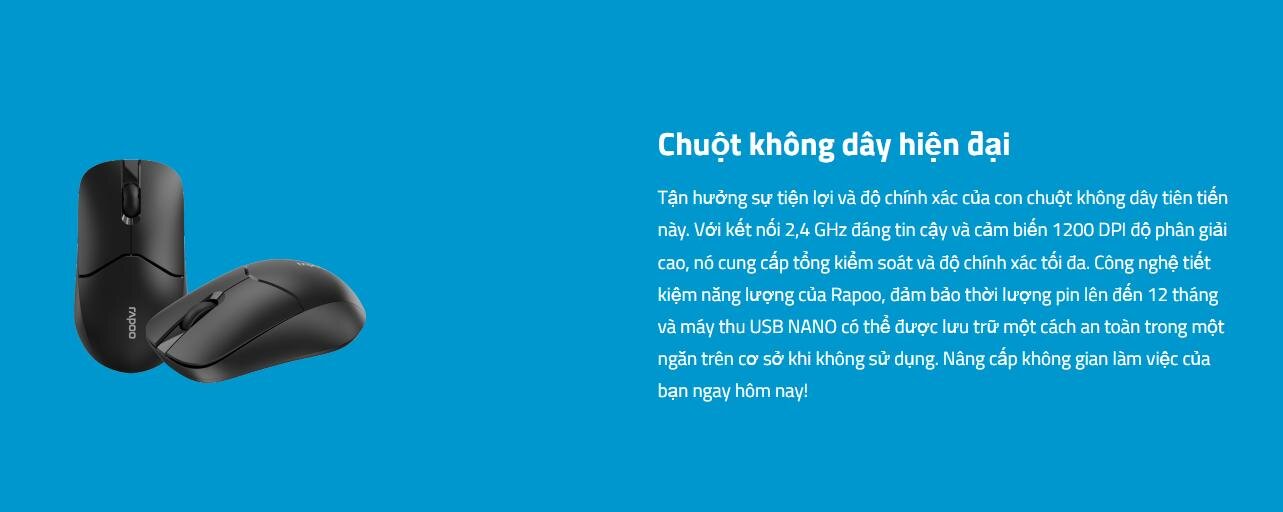 Chuột không dây Rapoo 1510 Silent 1