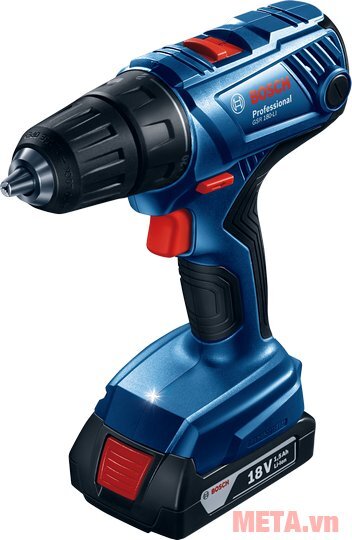 Máy khoan vặn vít dùng pin Bosch GSR 180-Li có nút bấm đảo chiều 
