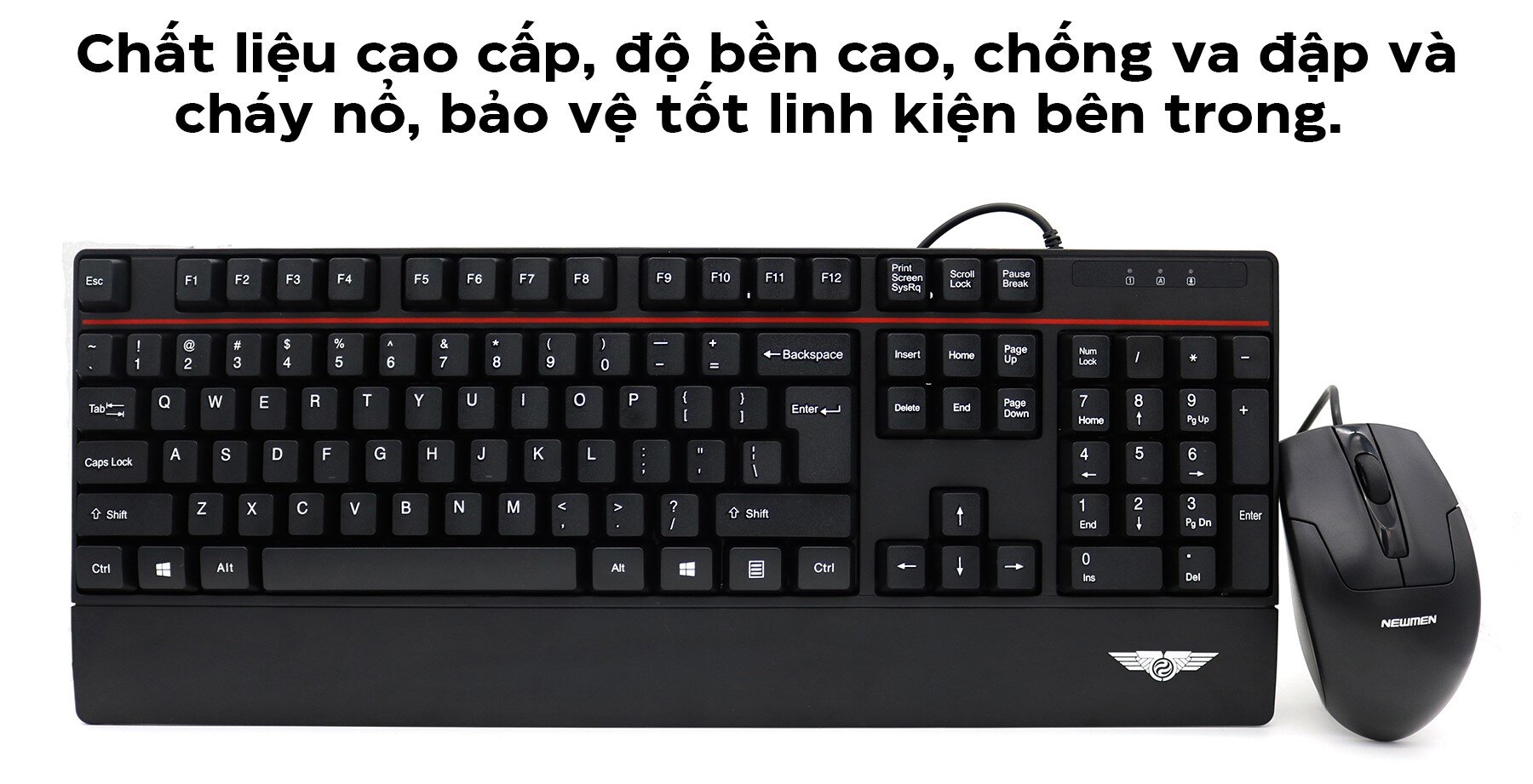 Bộ bàn phím chuột Newmen T260+ đen (USB)