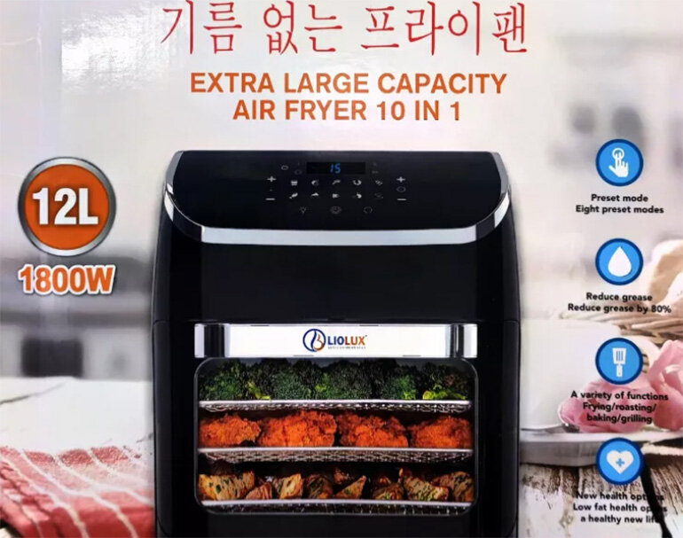 nồi chiên không dầu điện tử Liolux LIO-316 12 lít 