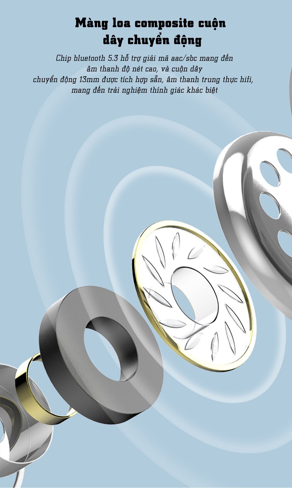 Tai nghe không dây PISEN True wireless Ai3 PA-BHD03 màu trắng