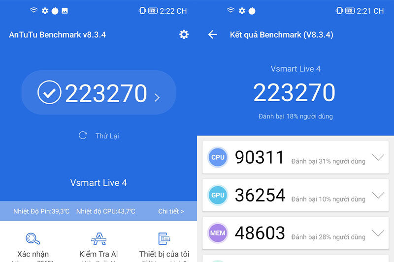 Điện thoại Vsmart Live 4 - 4GB/64GB, 6.5 inch