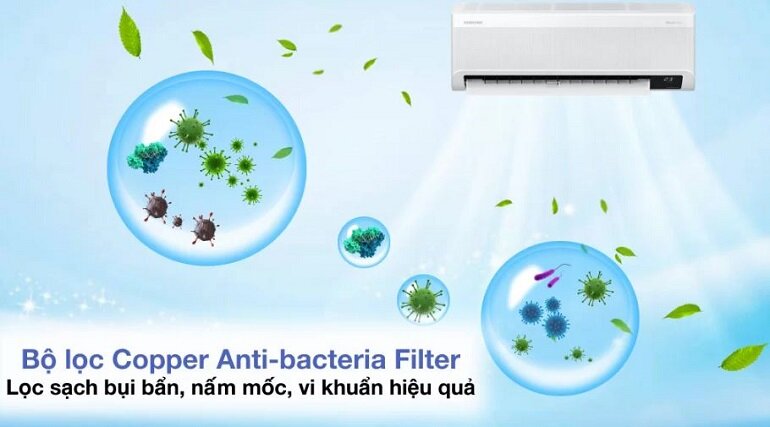 Điều hòa Samsung AR10CYFAAWKNSV có bộ lọc kháng khuẩn