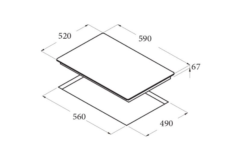 Bếp từ hồng ngoại âm 4 vùng nấu Cata T-604-A