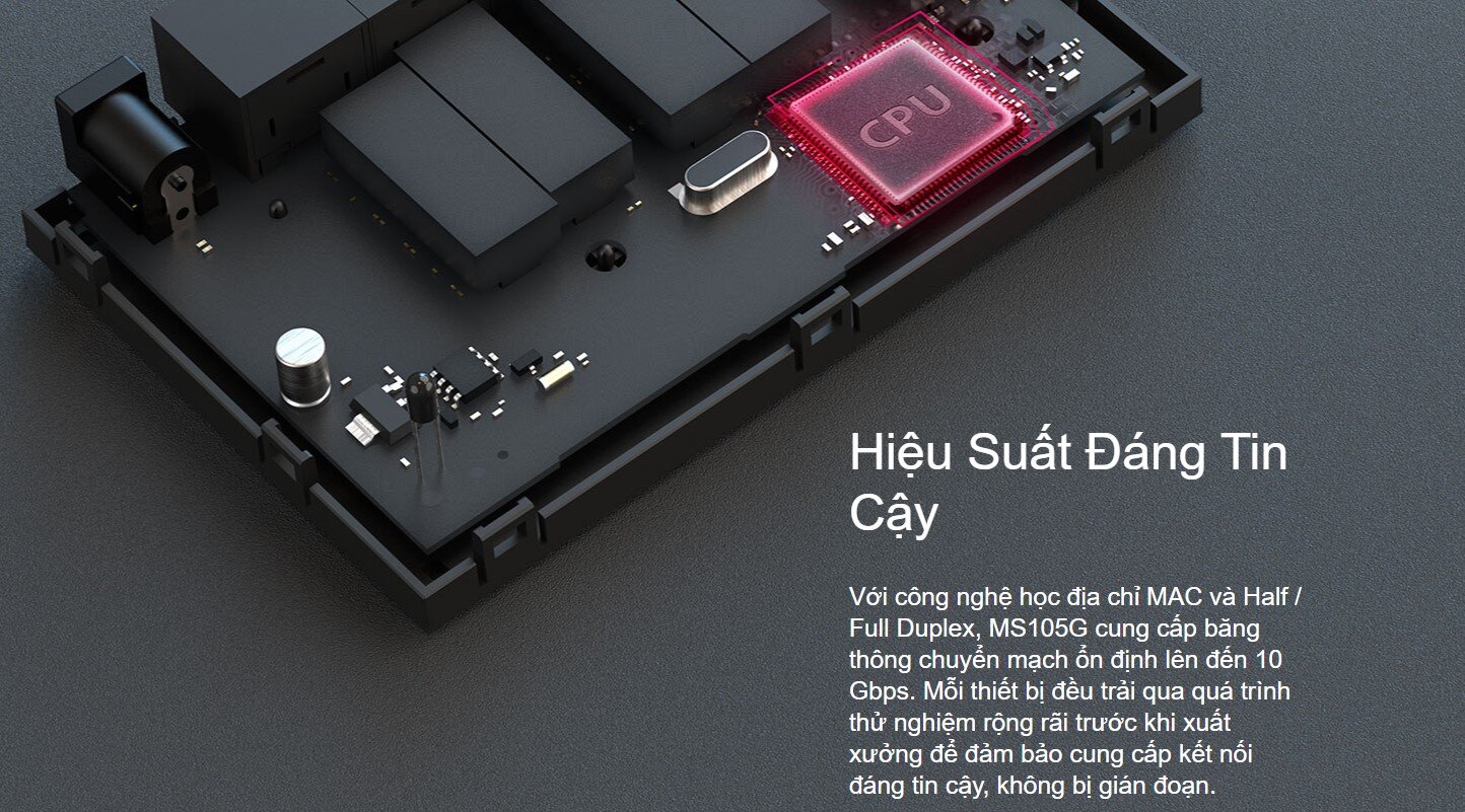 Switch Chia Mạng Mercusys MS105G (5 Cổng 10/100/1000Mbps vỏ nhựa)