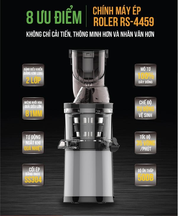 Máy ép chậm trái cây đa năng Roler RS-4459