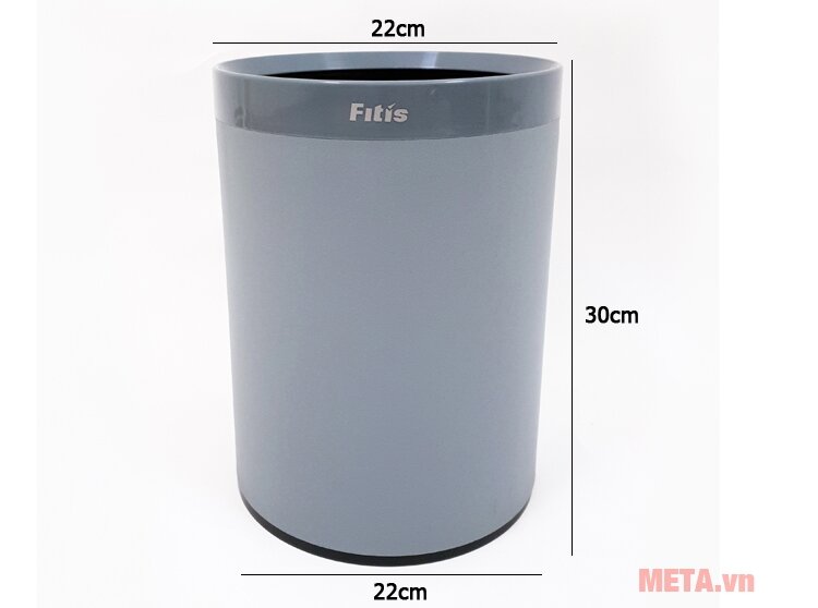Thùng rác Fitis Dual kiểu Âu ROM3-909 - 10 lít (xám)