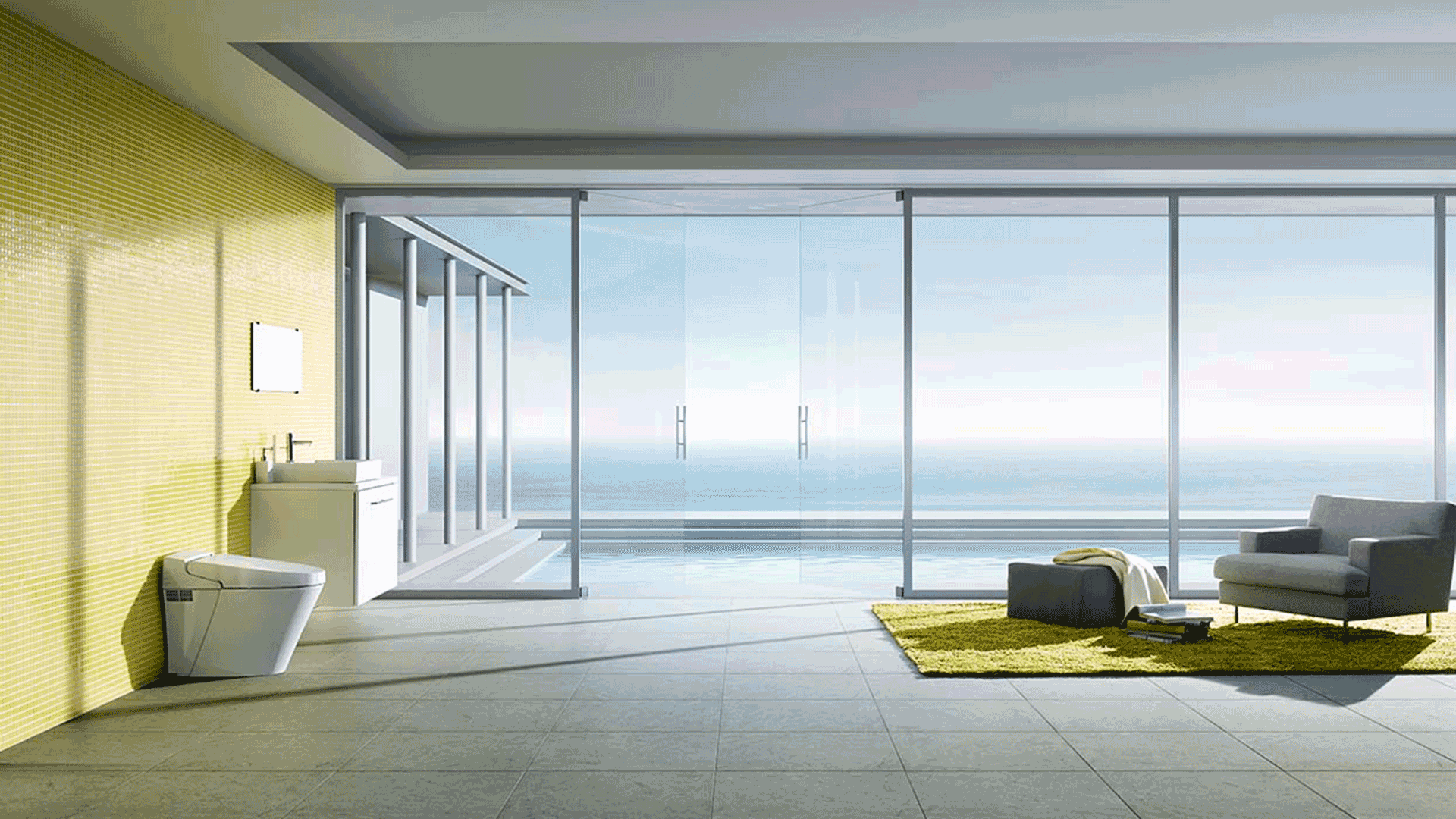 bồn cầu INAX Satis S AC-618VN xả rửa tự động, phát nhạc thư giản