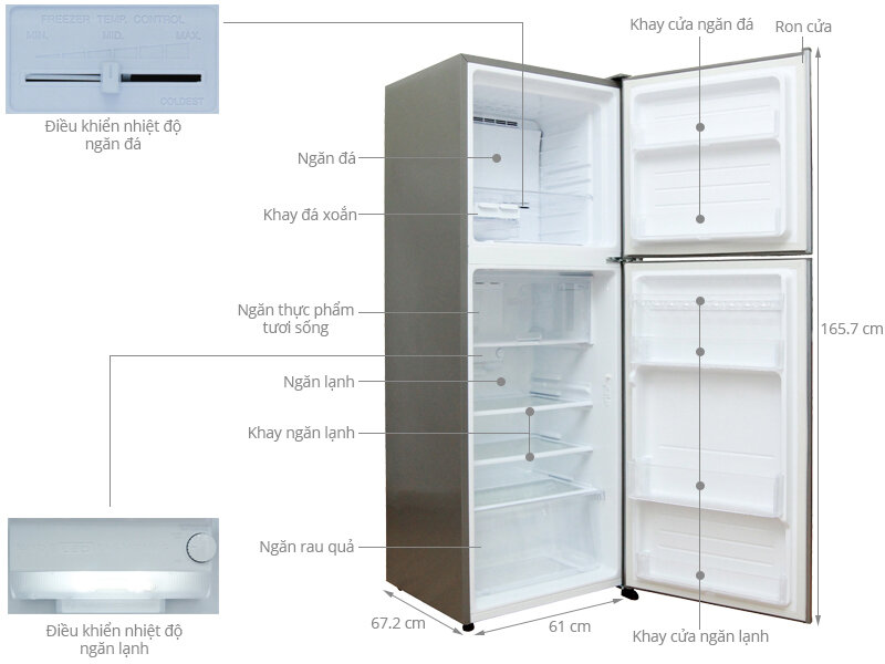 Tủ lạnh Sharp 314 lít SJ-X315E