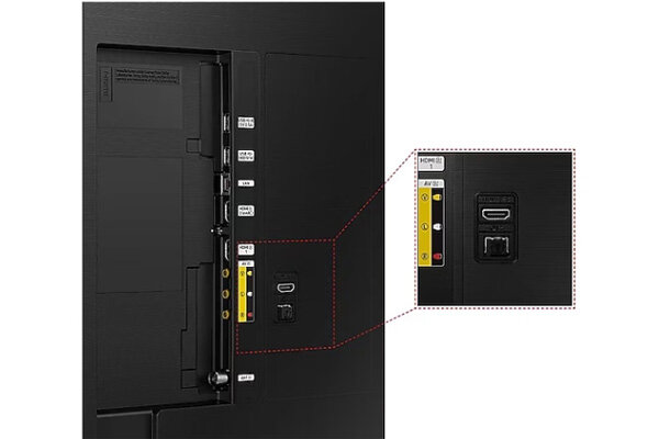 TV QLED Samsung QA65Q63CAKXXV có thể kết nối với nhiều thiết bị ngoại vi thông qua các cổng kết nối