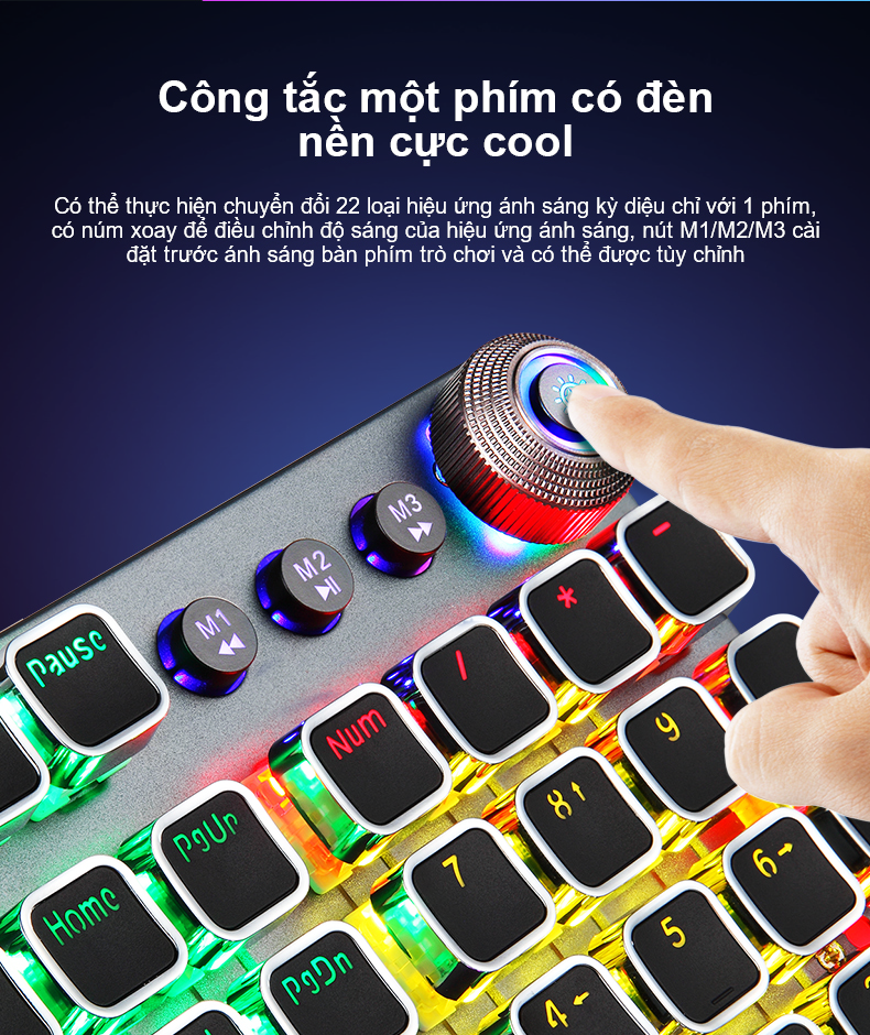 Bàn phím cơ gaming AULA F2058 Màu đen 4