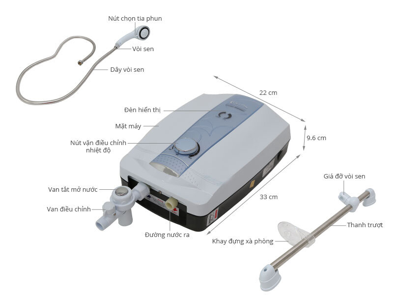 Máy nước nóng Centon 8998E 4.5 kW