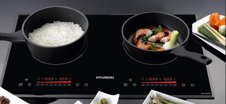 Bếp từ hồng ngoại âm Hyundai HDE-1201 2 vùng nấu
