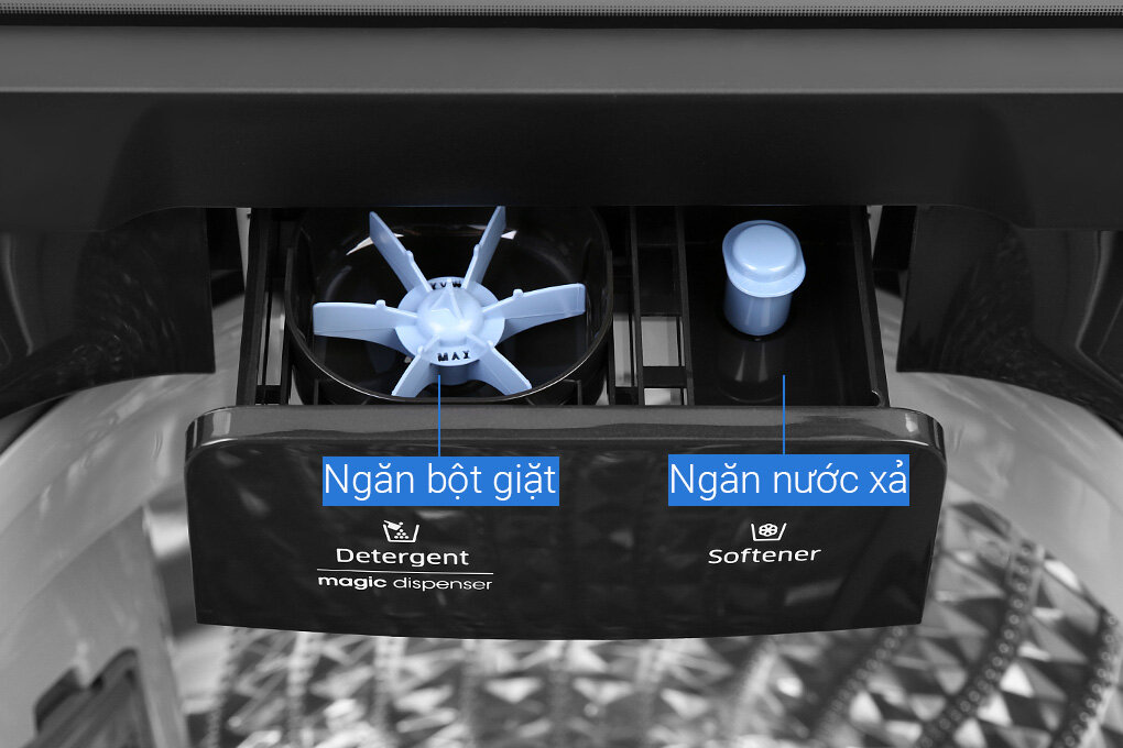 Máy giặt Samsung WA12T5360BV/SV giúp hòa tan bột giặt hiệu quả Máy giặt Samsung WA12T5360BV/SV