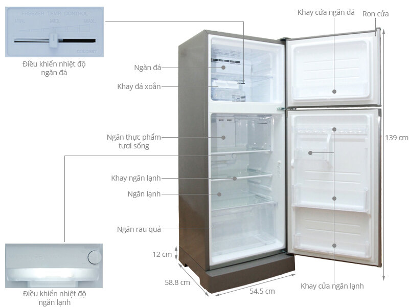 Tủ lạnh Sharp 196 lít SJ-212E Tủ lạnh Sharp 196 lít SJ-212E