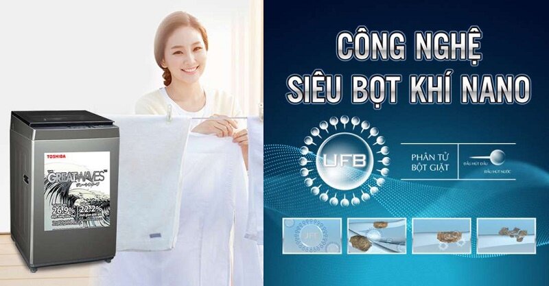 Máy giặt Toshiba AW-UK1150HV công nghệ giặt
