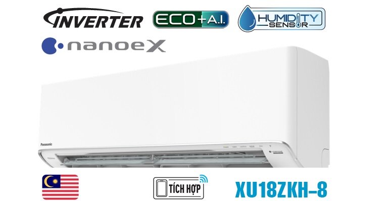 Điều hòa Panasonic XU18ZKH-8 có thiết kế hiện đại, tinh tế 