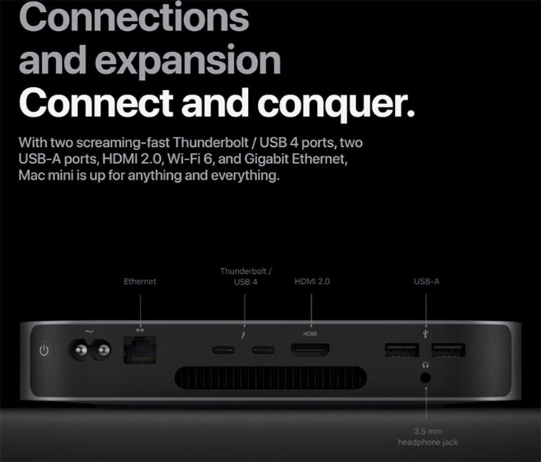 Máy tính Apple Mac mini 2020 M1 MGNR3SA/A - 8‑core CPU and 8‑core GPU, 8GB RAM, 256GB SSD, 1.4 inch