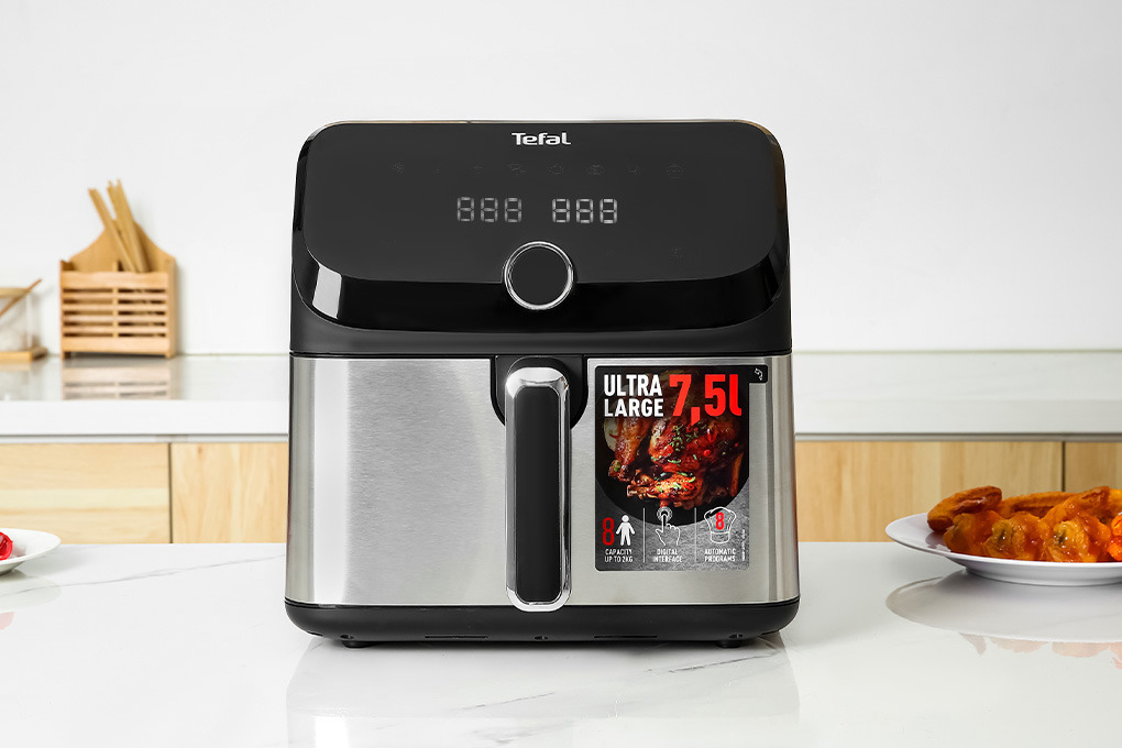 Nồi chiên không dầu điện tử Tefal EY855D68 có thể điều chỉnh nhiệt độ, thời gian linh hoạt Nồi chiên không dầu điện tử Tefal EY855D68 có thể điều chỉnh nhiệt độ, thời gian linh hoạt