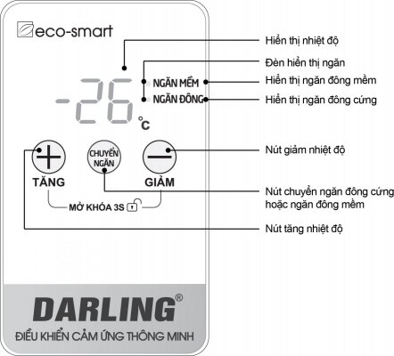 Tủ đông Darling 2 ngăn 450 lít DMF-4699WS-4