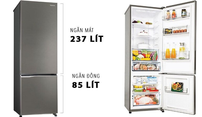 Thiết kế tủ lạnh Panasonic NR-BV360QSVN sang trọng, nâng tầm không gian bếp