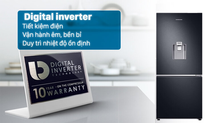 Tủ lạnh Samsung Inverter RB27N4190BU/SV trang bị công nghệ Inverter tiết kiệm năng lượng