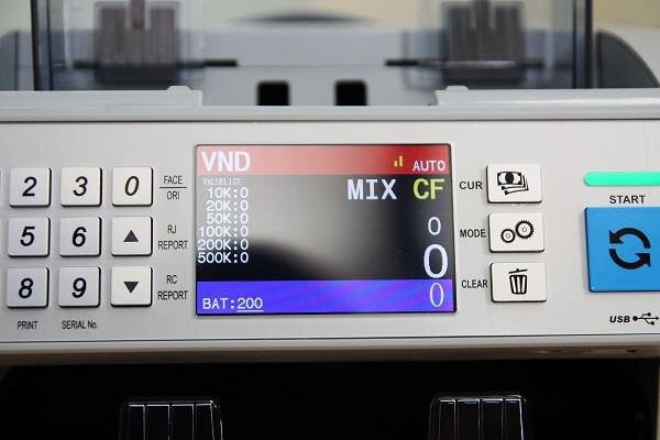 Máy đếm tiền silicon MC-8PLUS (COMBO) - Gồm cả máy in