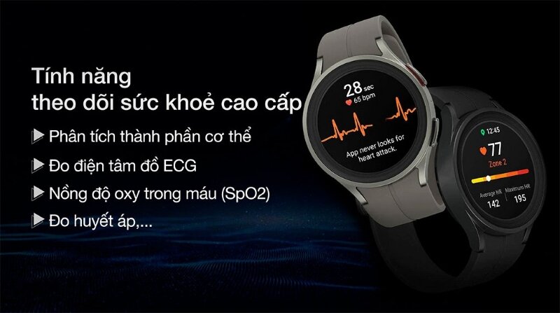 galaxy watch5 pro 45mm theo dõi sức khỏe